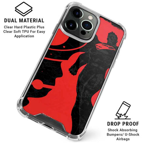 DC Comics Superman Silhouette Flying iPhone 16 Pro Clear Case